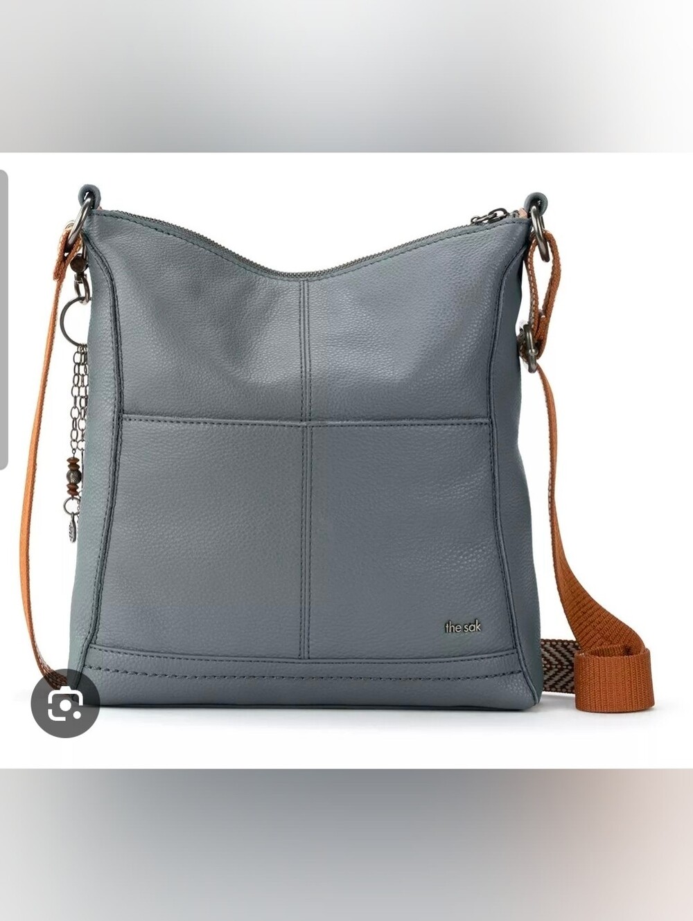 The Sak Lucia Crossbody Bag Dusty Blue Leather